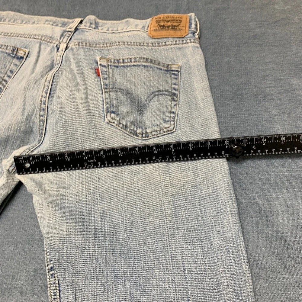 Levi's 514 Slim Fit Straight Jeans Boys 18 Husky Blue Denim Stretch Performance